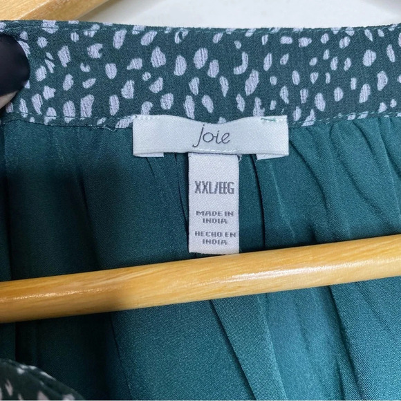 Joie Green Arctic Animal Spot Limited Edition Balloon Sleeve Dress Plus Size XXL - Picture 5 of 12